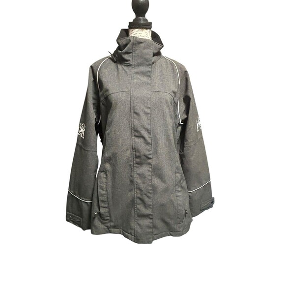 Kerrits Hight Tail Waterproof Rain jacket Black. Zip Pockets Adjustable Snaps LG - Picture 1 of 15